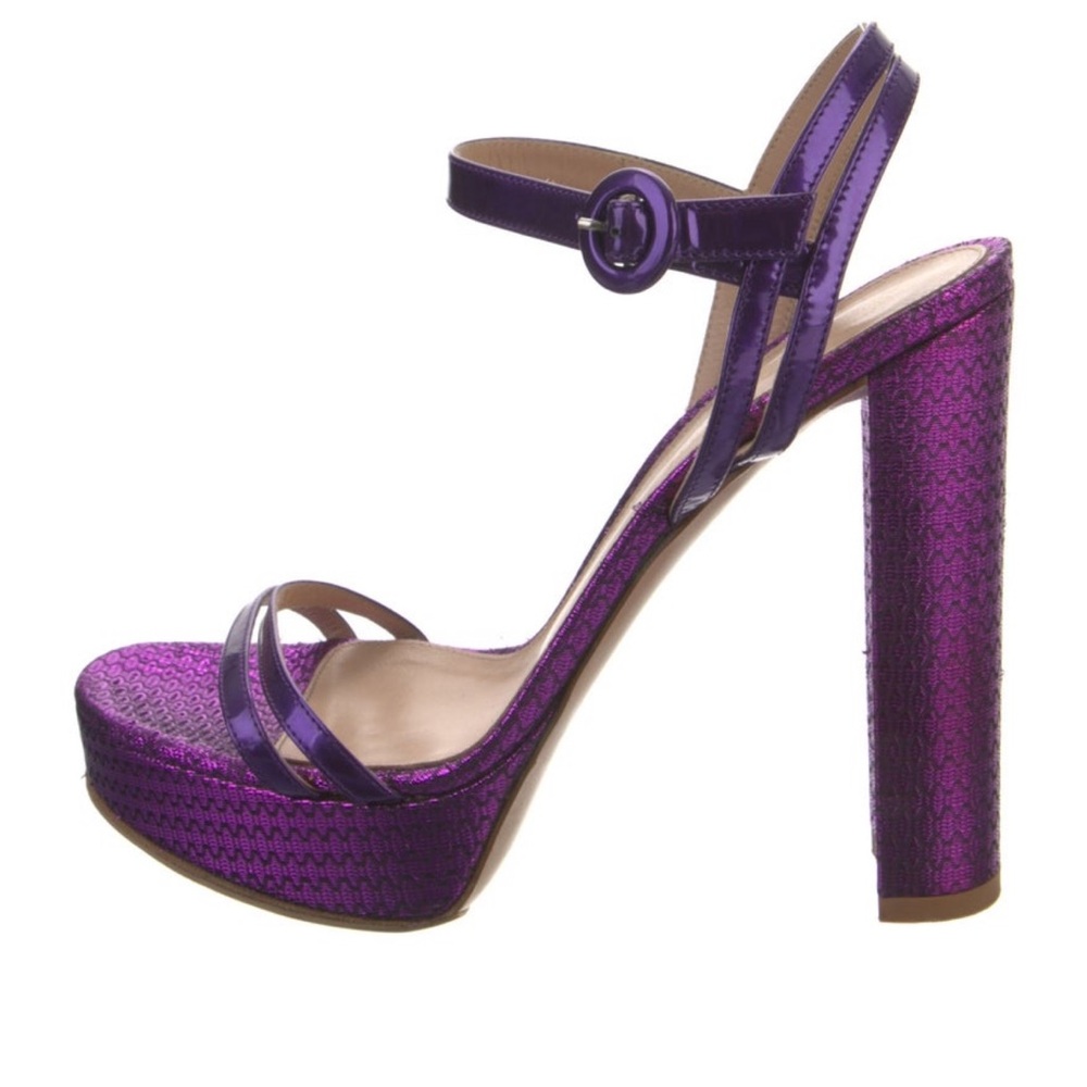 Gianvito Rossi Shimmering Purple Heels